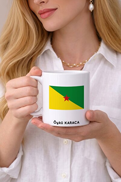 Kirbi Reklam Country Gf French Guiana French Guiana Flag Flag Printed Porcela...