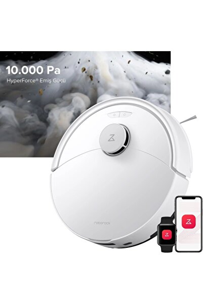 Roborock 10000Pa Çift Kauçuk Fırça Akıllı Engel Algılama Robot Süpürge Süpürm...