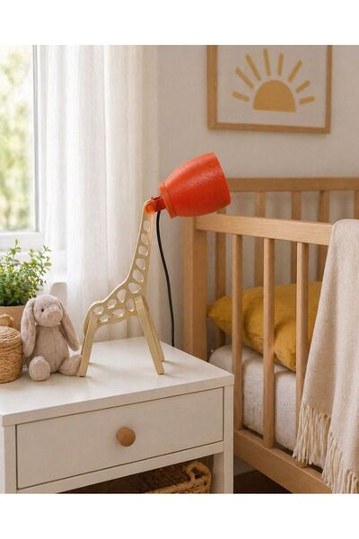 abajur Zürafa Tasarımlı Çocuk Odası Gece Lambası (45cm)