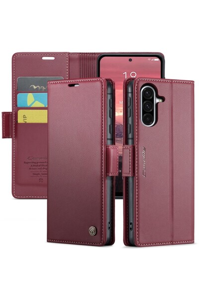Caseme 023 Luminus Θήκη Πορτοφόλι Wine Red (Samsung Galaxy A36 5G)