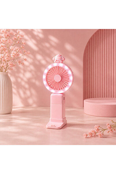 hediyeconcepti LED Işıklı Mini Taşınabilir Vantilatör – Şarjlı Sessiz Fan | M...