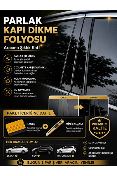 Provelox 33 CM x 1 MT PARLAK DİREK FOLYO | PROFESYONEL KAPLAMA FİLMİ