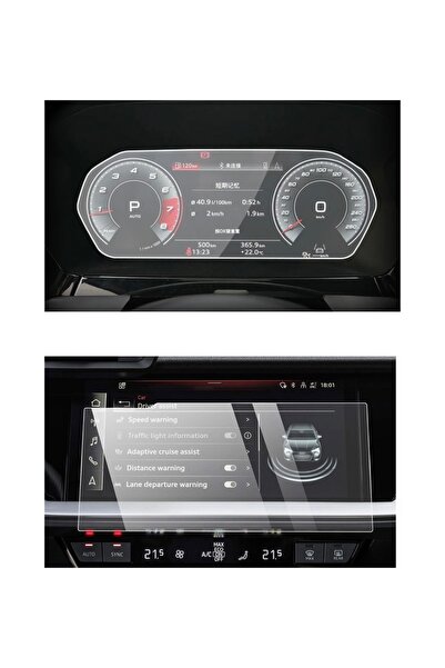 Glassmax Audi A3 Dijital Gösterge ve Multimedya Ekran Koruyucu Paketi - 9H Na...