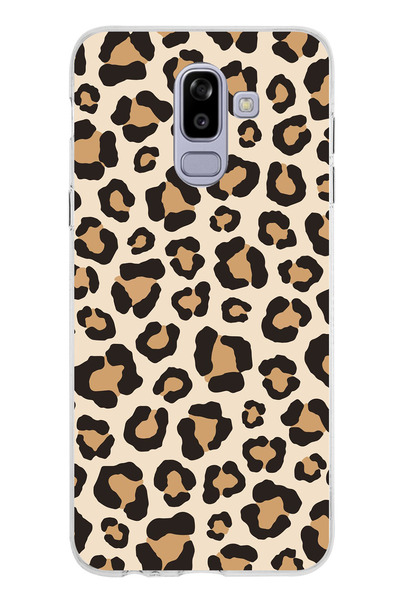 TechTree Samsung Galaxy J8-A6 Plus Uyumlu Vahşi Zarafet Leopar Desenli Baskıl...