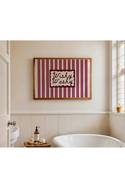 NinaStore Wishy Washy Alıntı Baskısı - Yatay Komik Tipografi Banyo Duvar Sana...