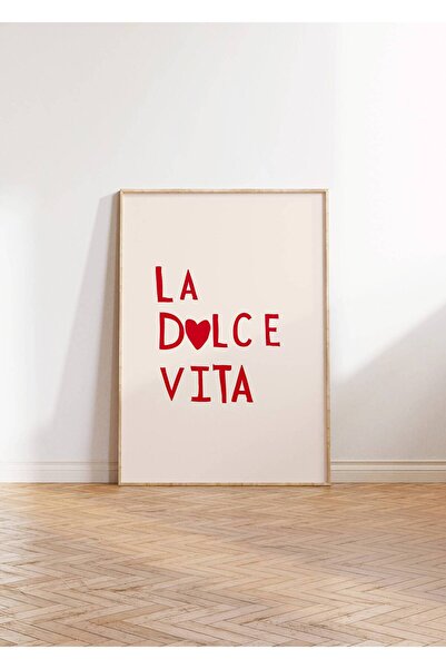 NinaStore La Dolce Vita Baskısı - İtalyan Alıntı Duvar Sanatı (baskı)
