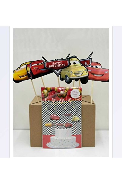 MENESA PARTY AND SOCK Pasta üstü 6lı cars süs