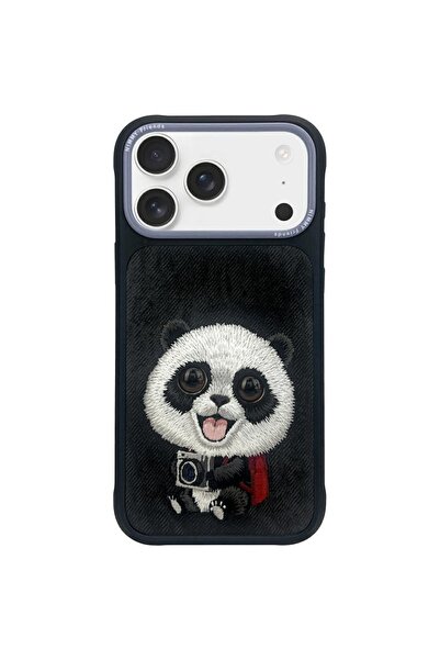 Nimmy Husă Big Eyed Pet 2.0 Panda pentru iPhone 17, Negru, Impermeabilă TPU/PC
