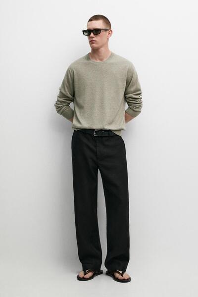 Massimo Dutti %100 pamuklu bisiklet yaka kazak