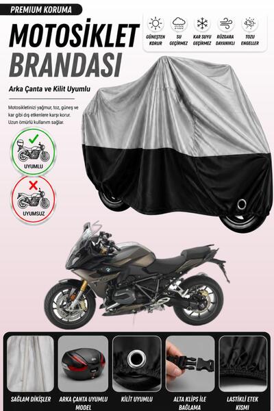 Cemku Double غطاء علوي رمادي اللون - سفلي أسود، غطاء خلفي متوافق مع دراجة BMW...