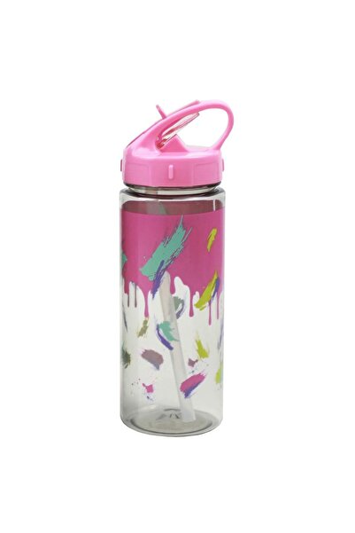 Diakakis Must Παγούρι Πλαστικό Με Καλαμάκι 500ml Artistic Ροζ 000584546