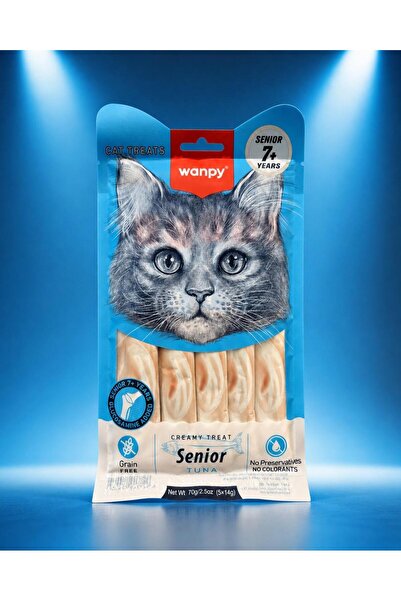 Wanpy Kedi Ödül Maması Senior Kremalı Ton Balıklı 70g Yaşlı Kediler İçin Tahı...