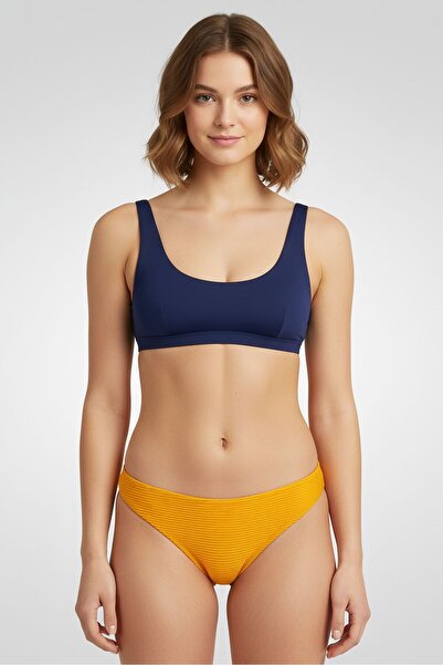 Don't Call Me Jennyfer Women Stripe Bikini Bottom, Yellow