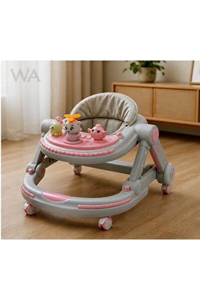 WASL ALKHAIR Foldable Baby Walker with Adjustable Height and 360 Wheels °   A...