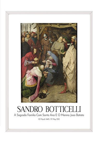 Postifull Sandro Botticelli, Slika sa belom obrubom, Serija umetnosti BR:110752