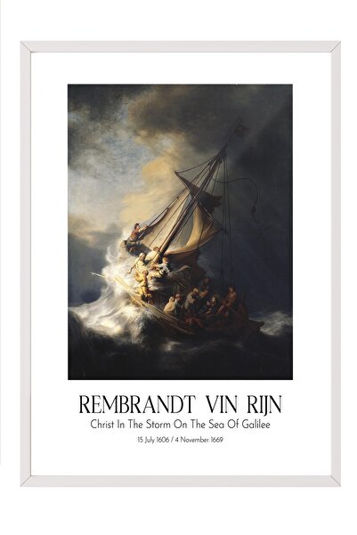 Postifull Rembrant Reka Rajna, slika u belom okviru, serija umetničkih radova...