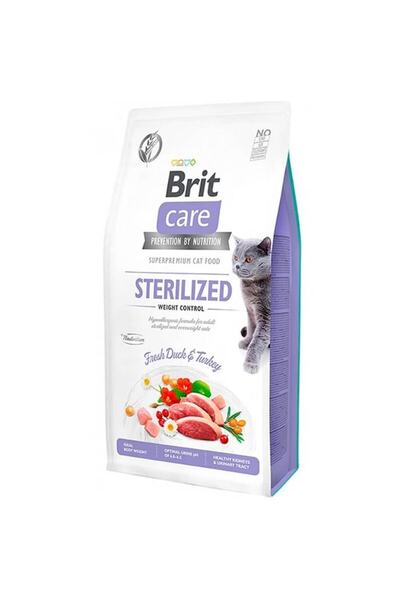 Brit care tahılsız sterilised kedi 2kg ördekli kısırlaştırılmış kedi maması k...