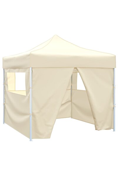 vidaxl 41464 Cream Foldable Tent 3 x 3 m with 4 Walls