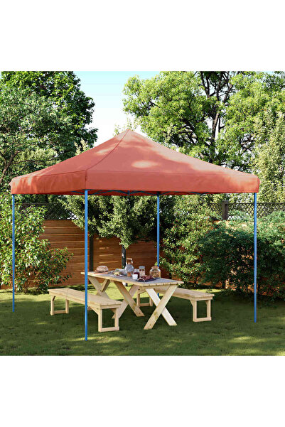 vidaxl Cort de petrecere pliabil Pop-Up, 292x292x315 cm, teracotă