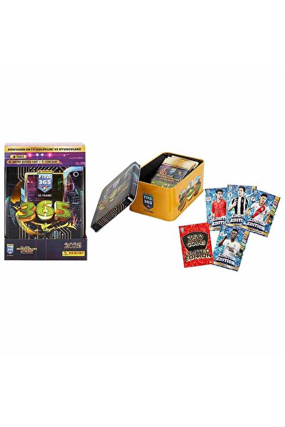 Panini بطاقات لاعبي كرة القدم فيفا 365 أدينالين 2025 في علبة معدنية 14747
