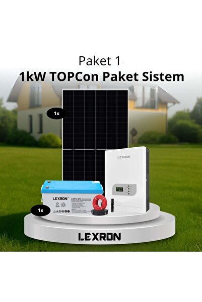 Lexron 1kW TOPCON PAKET SİSTEM (PAKET 1)
