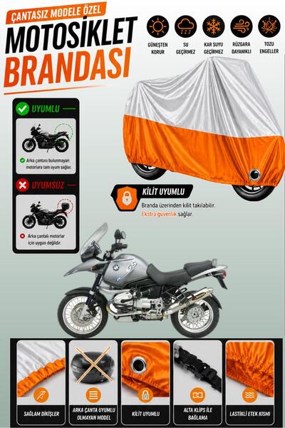Cemku Twin Top Gray - Bottom Orange Bmw R 1150 Gs Compatible Engine Cover, Re...