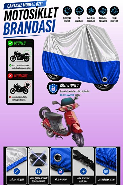 Cemku Twin Top Gray - Bottom Blue Honda Kinetic Dx Compatible Engine Cover, R...