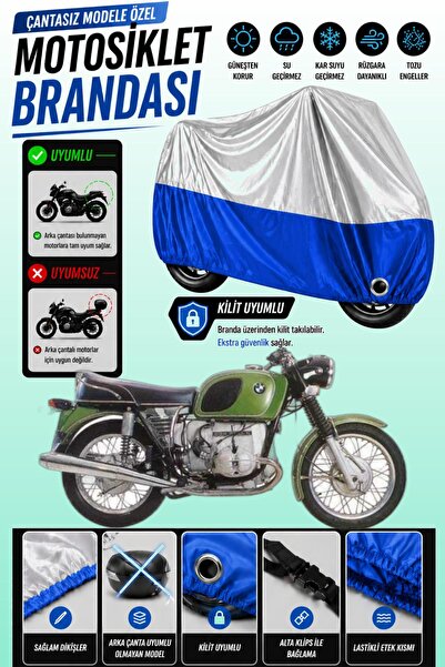 Cemku Twin Top Gray - Bottom Blue Bmw R 60-7 Compatible Engine Cover, Rear Ba...