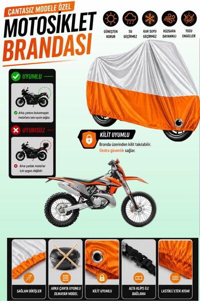 Cemku Twin Top Gray - Bottom Orange Ktm 300 Exc Tpi Compatible Engine Cover, ...