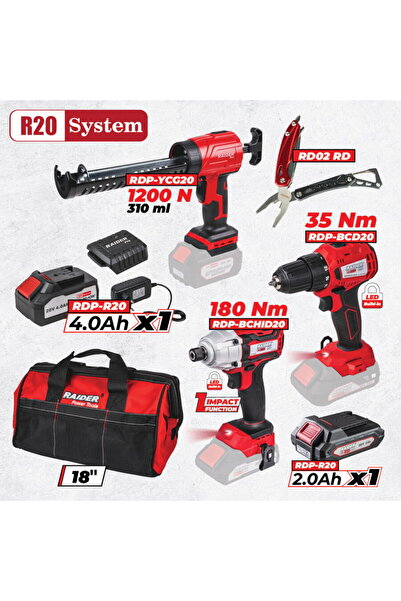 Raider Pro R20 Set 3 Masini 2Ah 4Ah + 2 RDP-BXS10