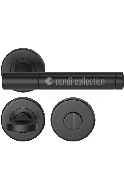 Condi Collection 3001 مقبض باب من الفولاذ المقاوم للصدأ باللون الأسود الثابت WC