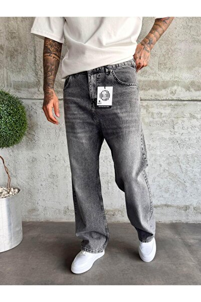 KağanKY Relax Baggy Jean με καπνιστό τρίψιμο
