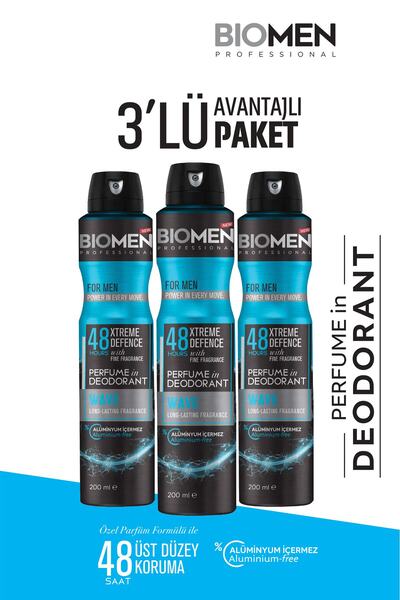 Biomen Perfume in Deodorant For Men Wave 2x 200 ml