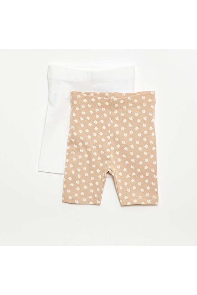 KIABI 2-Pack Of Cropped Leggings Beige