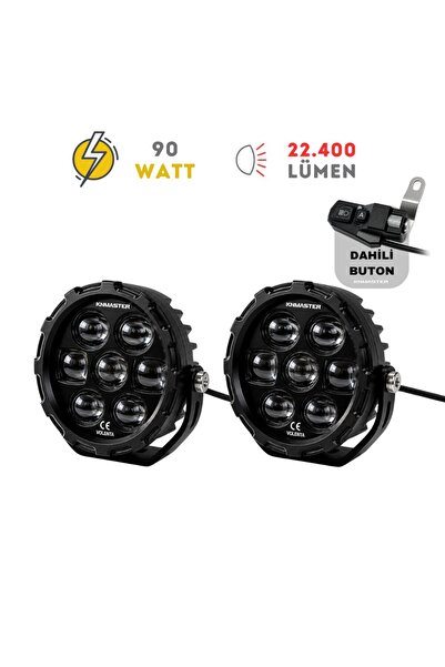Knmaster VOLENTA 90W 3 Renkli Motosiklet LED Sis Farı