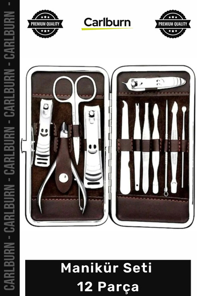 Carlburn # Manicure Stainless Steel Leather Case Professional Care Nail Plier...