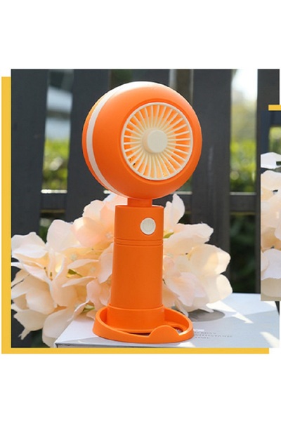 Livava Işıklı Şarjlı El Vantilatörü 3 Kademeli Şık Masaüstü Taşınabilir Mini Fan
