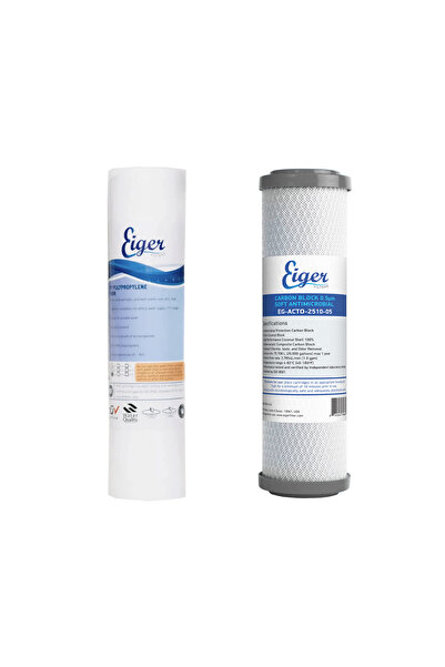 Eiger Filter Eiger Σετ Φίλτρων PP & CTO 0.5μm για Συσκευές 2 Σταδίων Άνω & Κά...