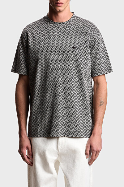 Emporio Armani Yün ve Kaşmir Karışımlı Desneli Bisiklet Yaka T Shirt Erkek T ...
