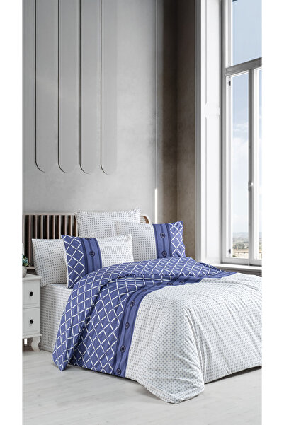 aytunç Lina 100% Cotton Double Elasticated (Fitted) Duvet Cover Set 200X220 cm