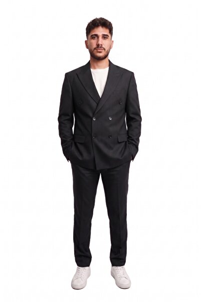 MODMEN Sports Double-Breasted Striped Suit