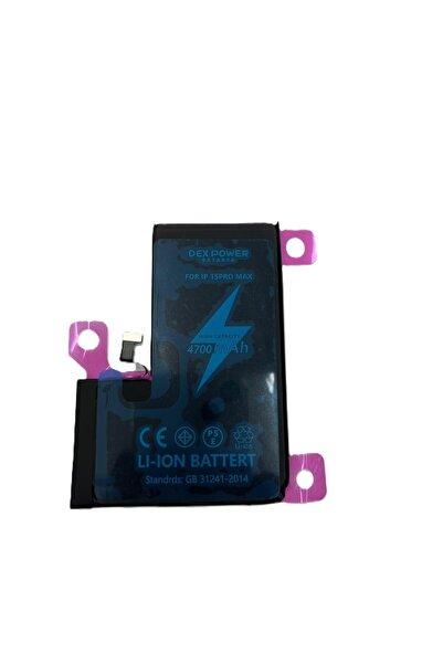 DEX BATTERİES İPHONE 15 PRO MAX GÜÇLENDİRİLMİŞ CEP TELEFONU BATARYASI