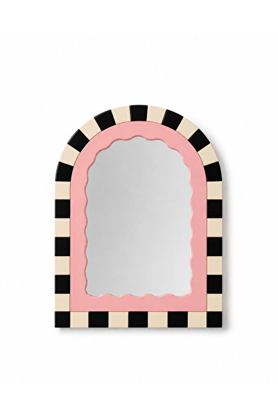 MUYSHA muyshahome renkli ayna-dekoratif ayna-pembe-(60x75 cm)