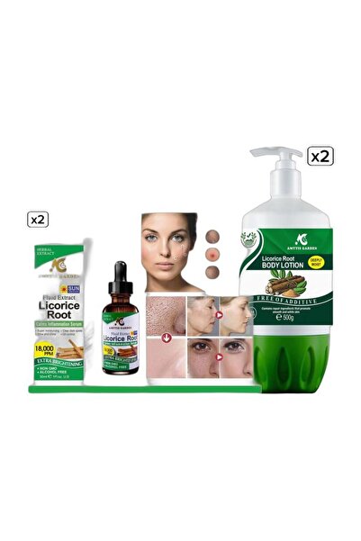AMYTIS GARDEN سيروم ولوشن الوجه بالعرقسوس - مرطب ومفتح للبشرة