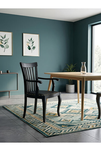 Gazzini Furniture Sheriff Amerikan Retro Kolçaklı Ahşap Sandalye