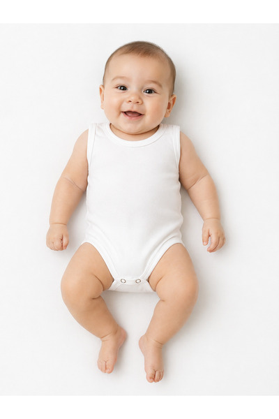 irem bebe بدلة رياضية للأطفال من الجنسين مع أزرار كبس بيضاء اللون من 0 إلى 36...
