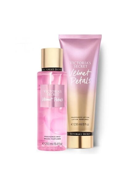 Victoria's Secret مجموعة رذاذ العطر ولوشن الجسم برائحة بتلات المخمل
