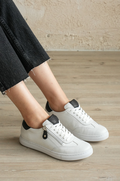 Cefi Shoes Madrid Women's Sneaker White Genuine Leather Comfort Soft Sole