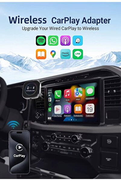 Generic The World's first and only Wireless Carplay Adapter with Multi-Functional 1.6” TouchScreen - Digital Picture Frame - Only for vehicles that have factory wired CarPlay