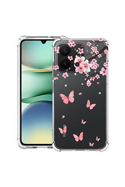 bestcase Husă Antișoc pentru Xiaomi Redmi 15C 4G (171mm), Floare de cireș roz...